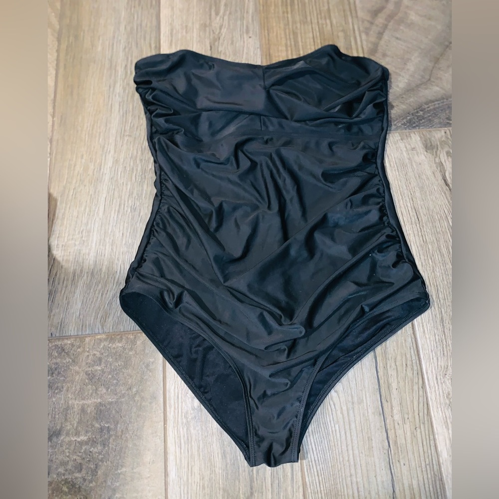 Black Plus Sz One Piece Swimsuit!
